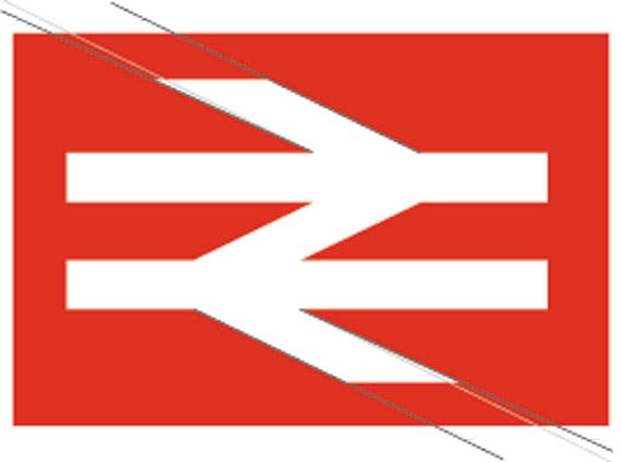Große BR British Rail Stahl Doppelpfeil Logo Plate Replica Malen Loco sign
