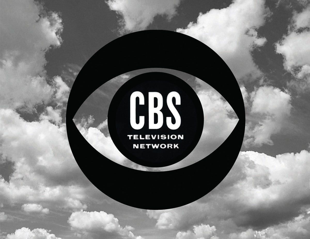 The CBS logo on TV