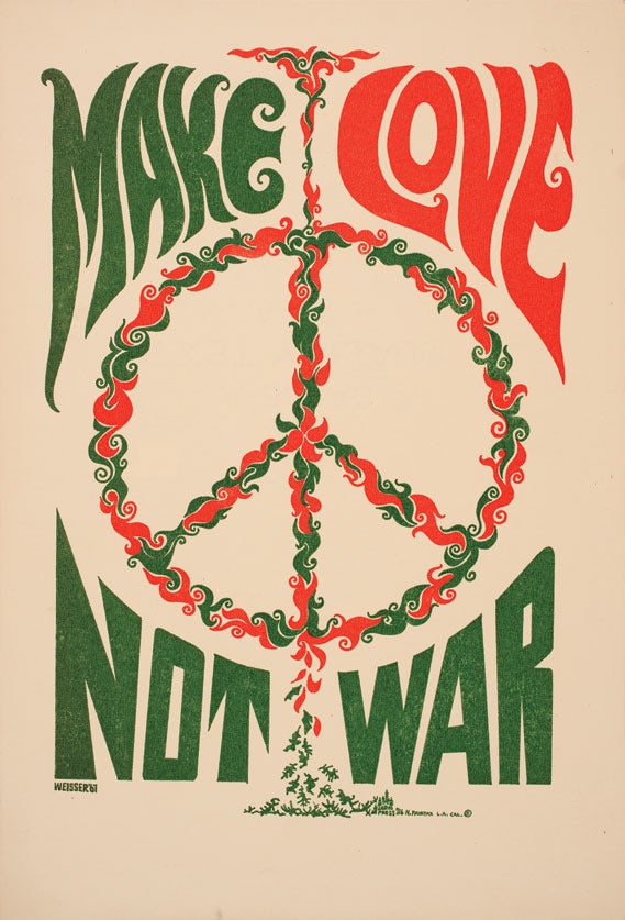 Not war love movement make hippie Make love,