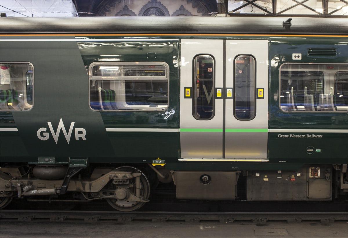 Train livery featuring the new logo in the matt 'sash'