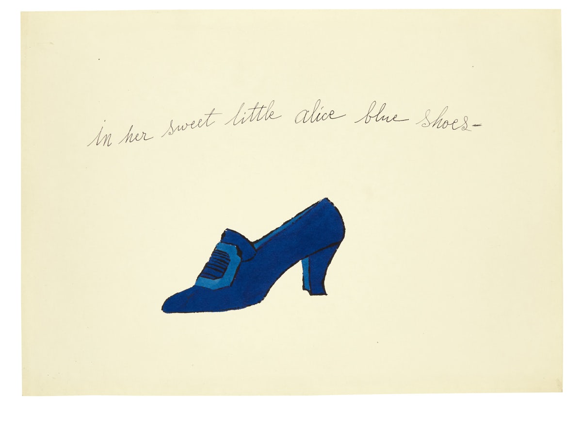 In her sweet little alice blue shoes
