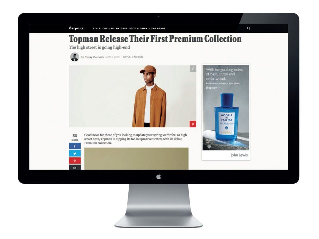 Screenshot of Topman website