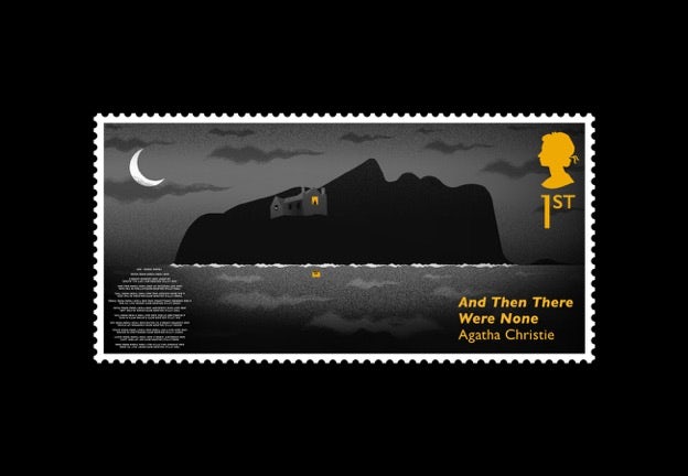 One of the six Agatha Christie stamps by Royal Mail 