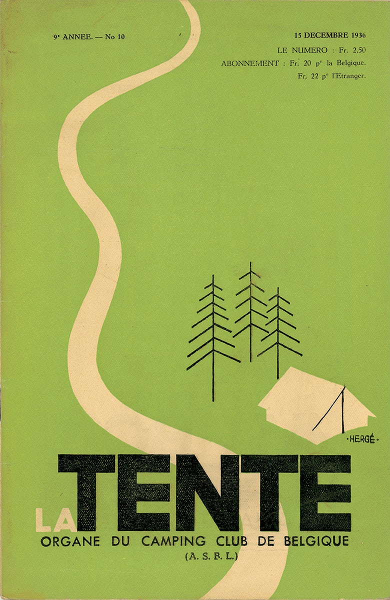 La Tente magazine cover illustration and lettering, 1936