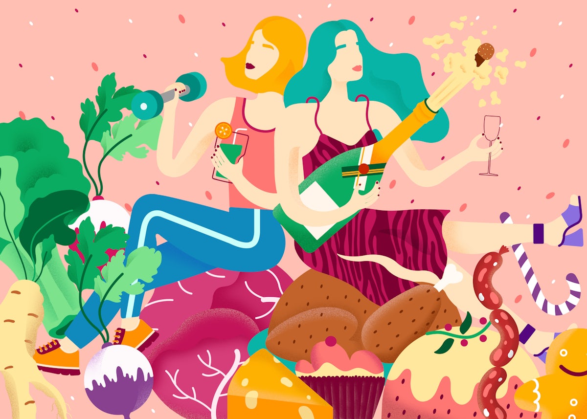 Illustration for an article on January detoxing in The Washington post