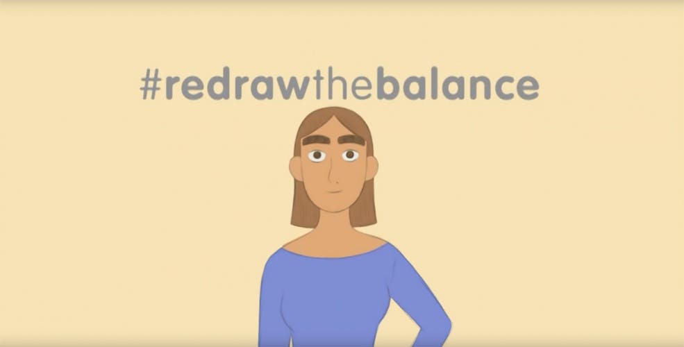 Inspiring Girls Redraw The Balance ad