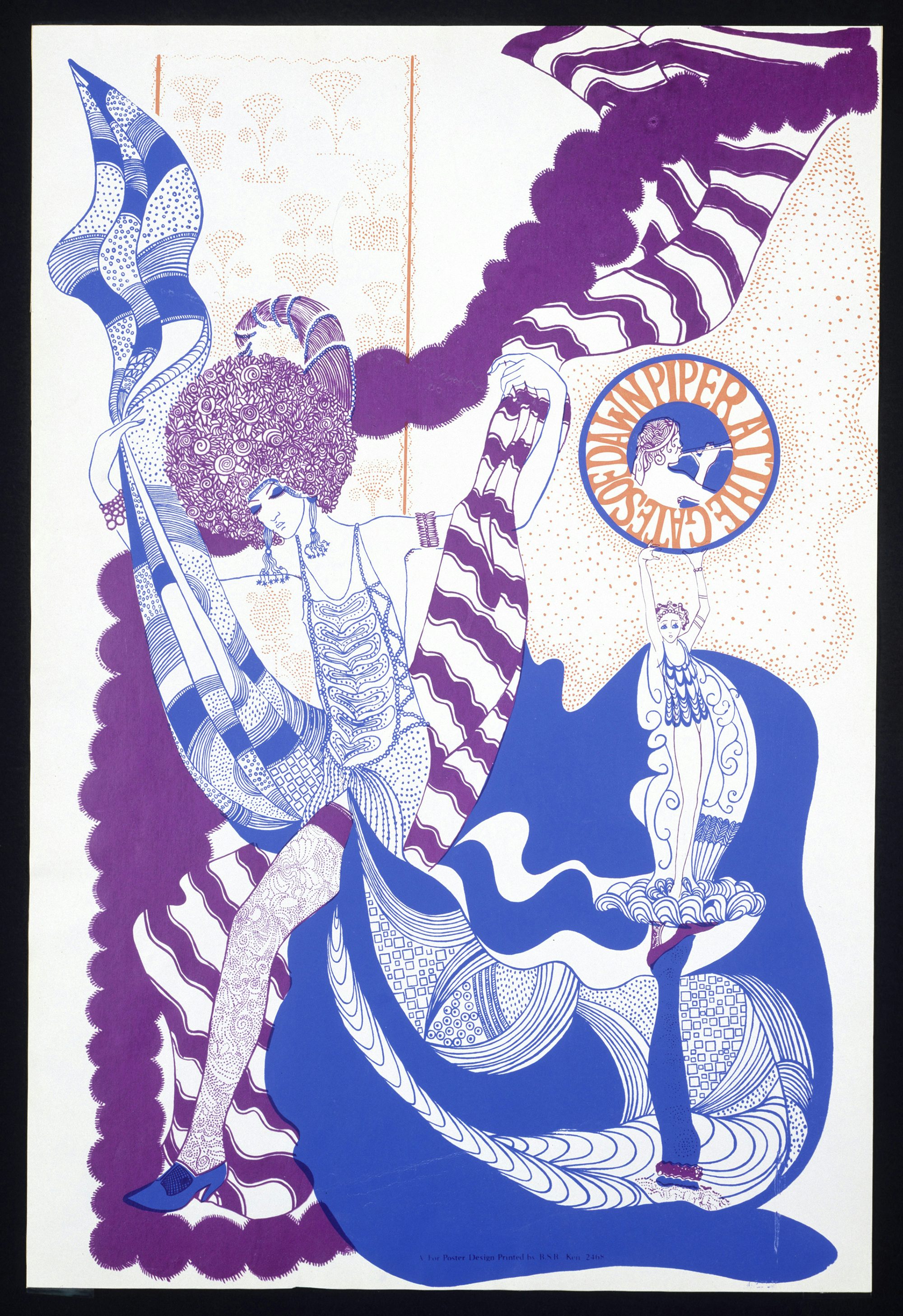 Poster promoting The Piper at the Gates of Dawn in 1967, artist unknown © Victoria and Albert Museum, London