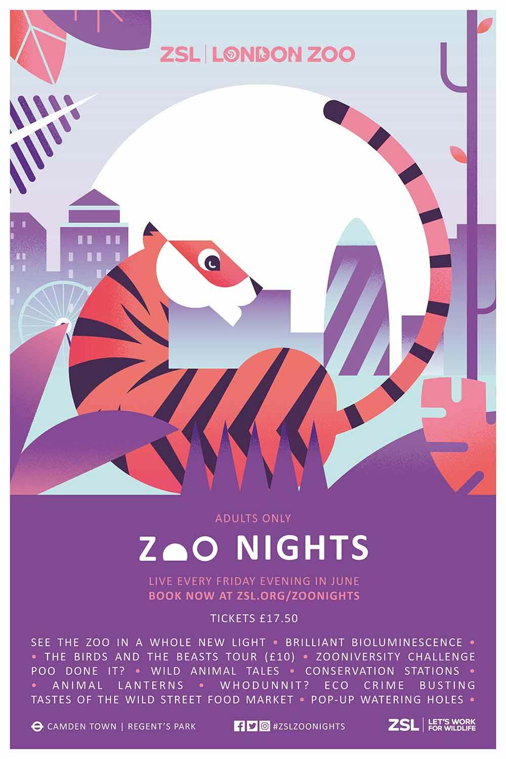 WORK Identity and campaign for ZSL’s Zoo Nights