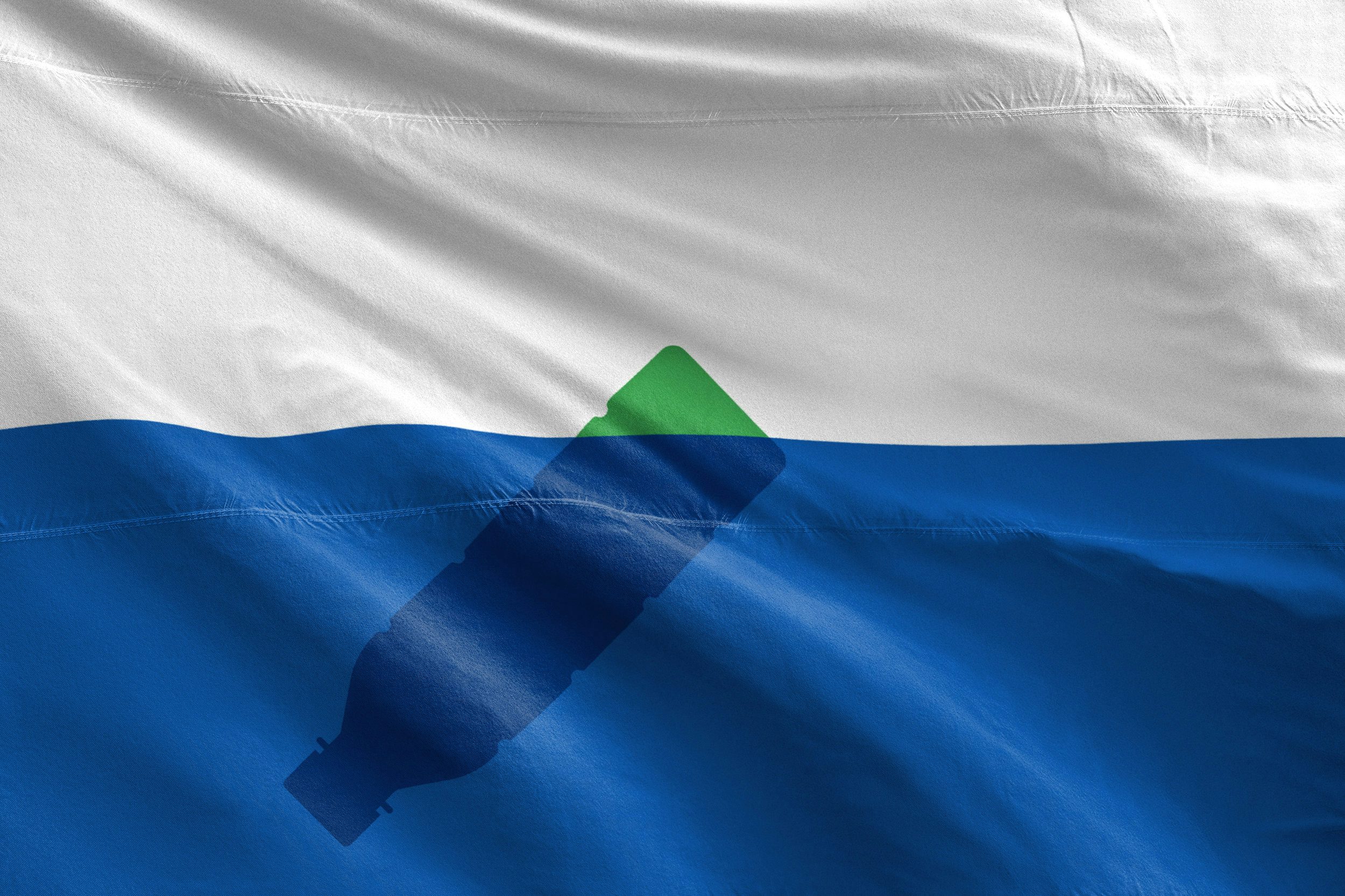 The Trash Isles flag, designed by Mario Kerkstra