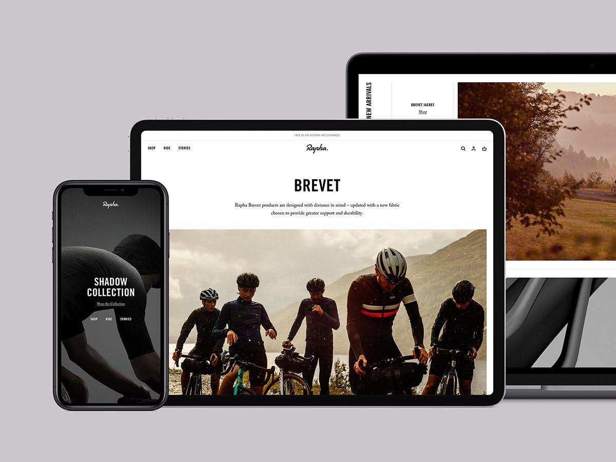 The Rapha website by Work Co