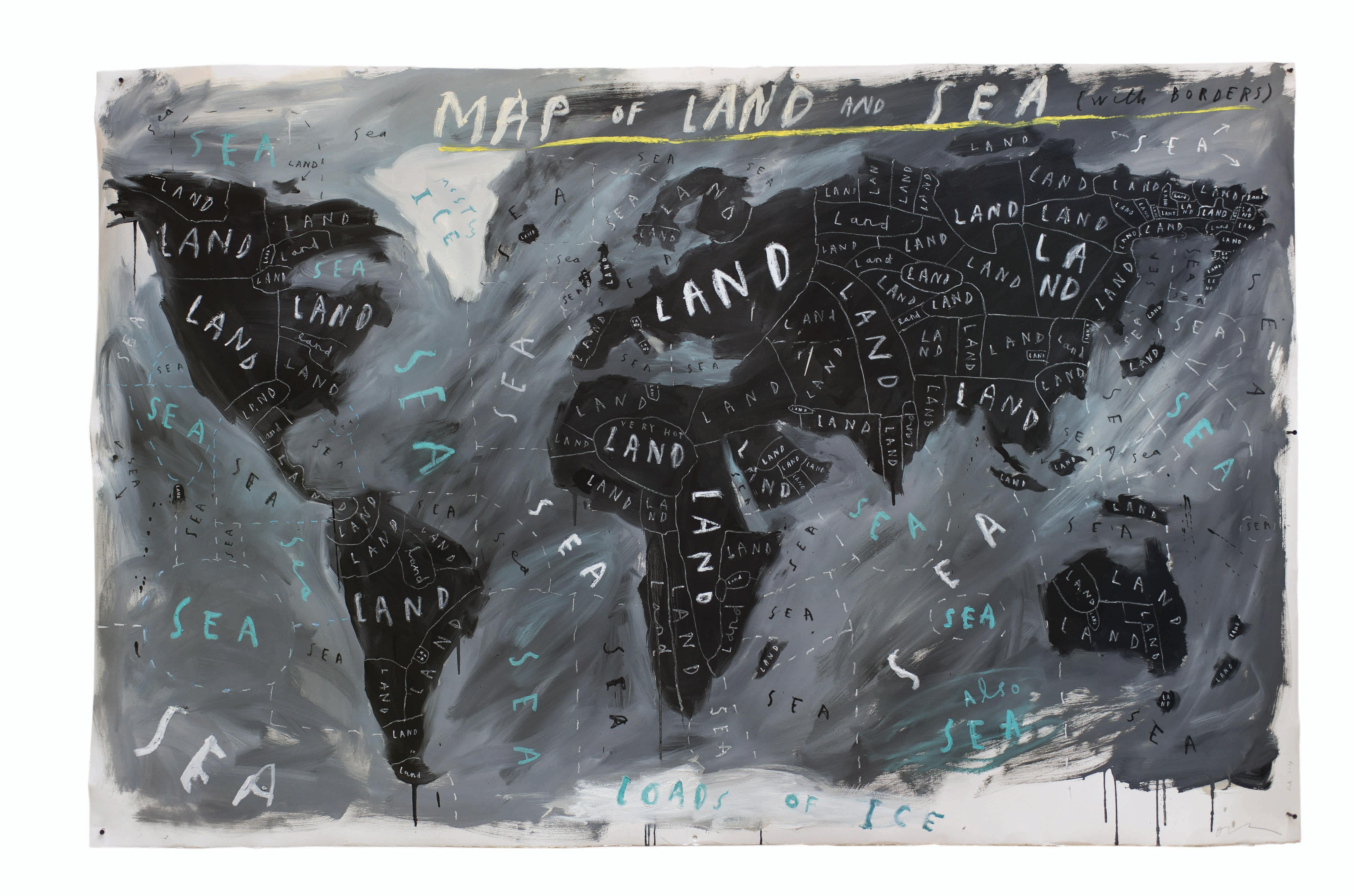 Map of Land and Sea with Borders by Oliver Jeffers