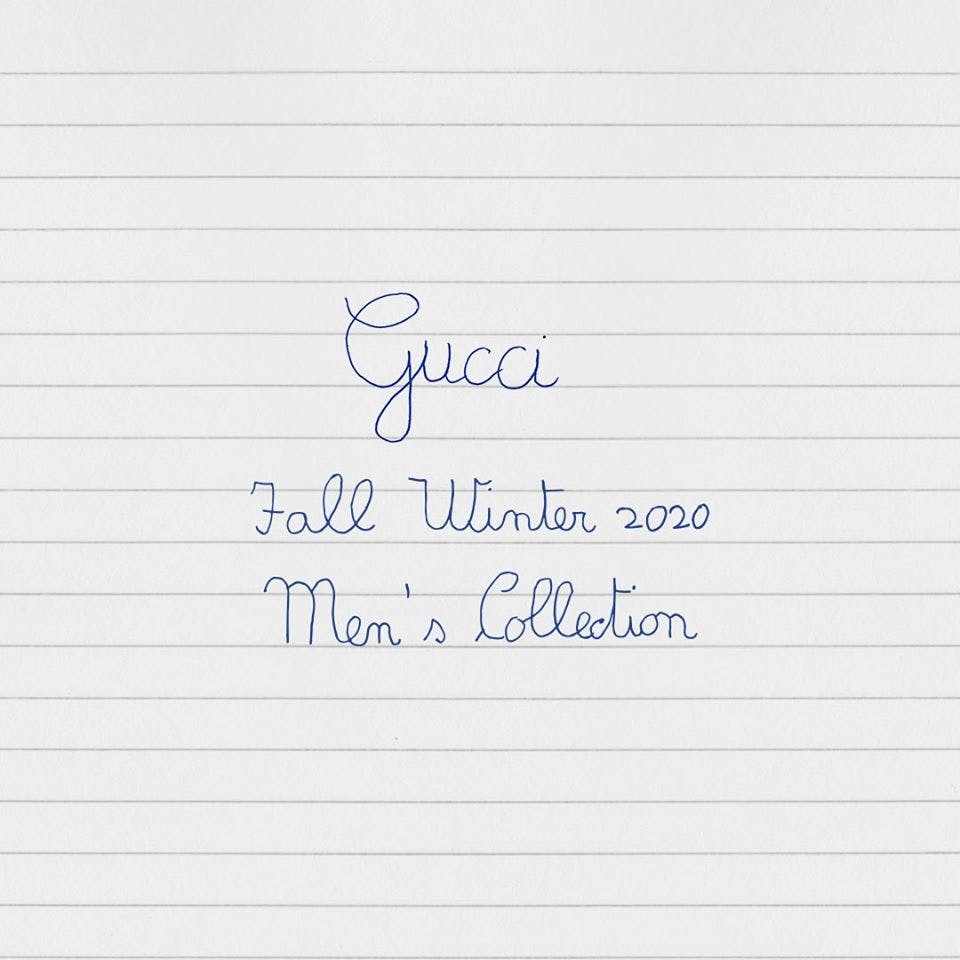 gucci handwritten logo