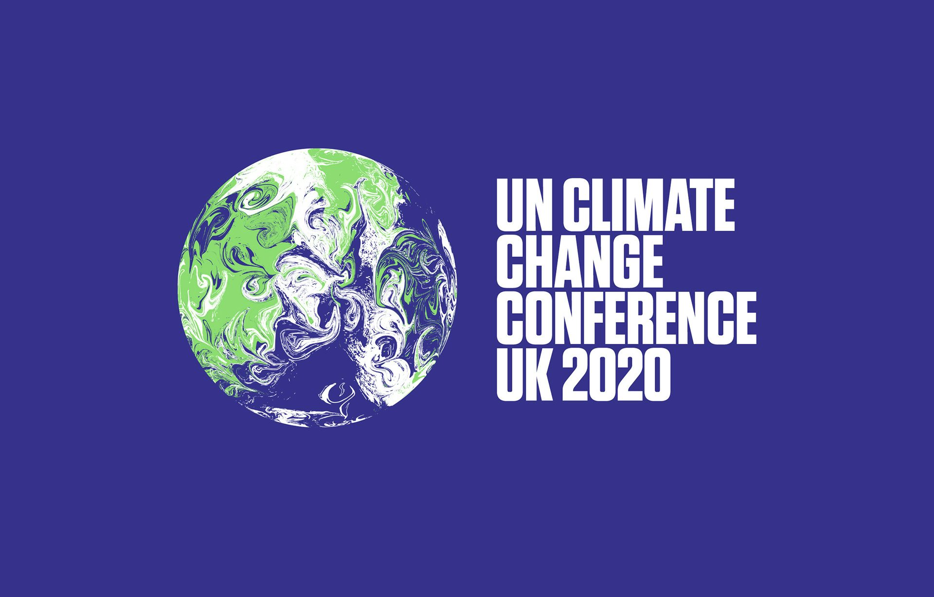 The main design for the COP26 identity by Johnson Banks