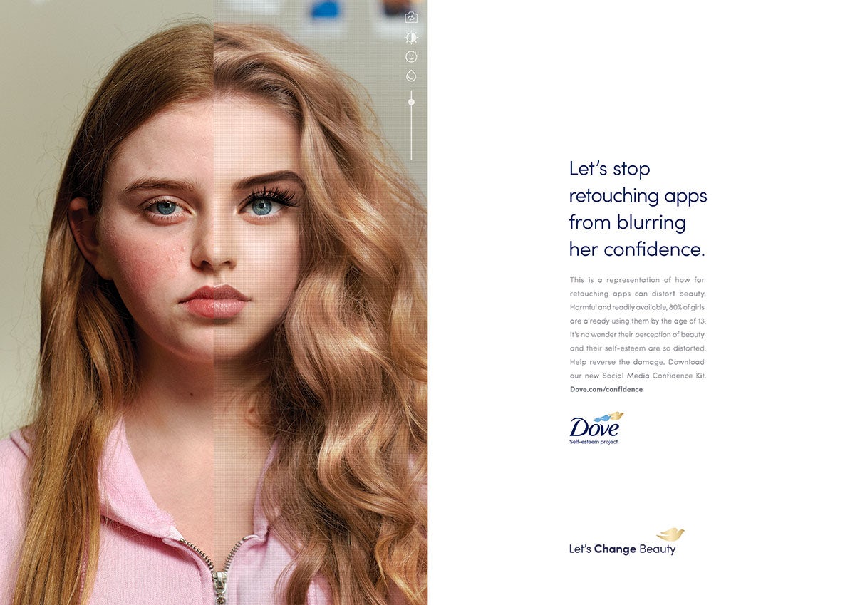 Dove tackles selfesteem and heavilyedited selfies in latest campaign