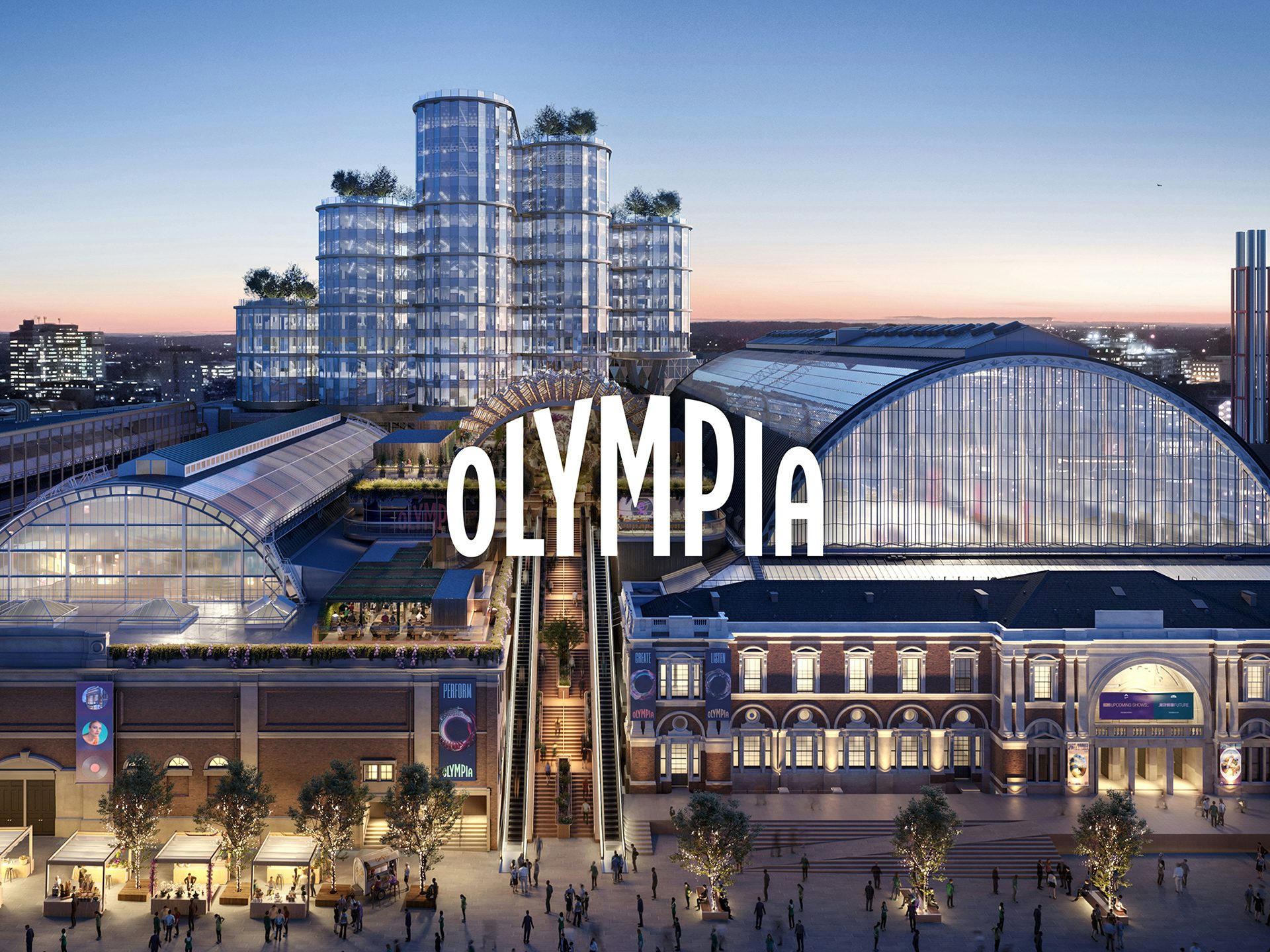 London’s Olympia complex unveils architecturally inspired branding