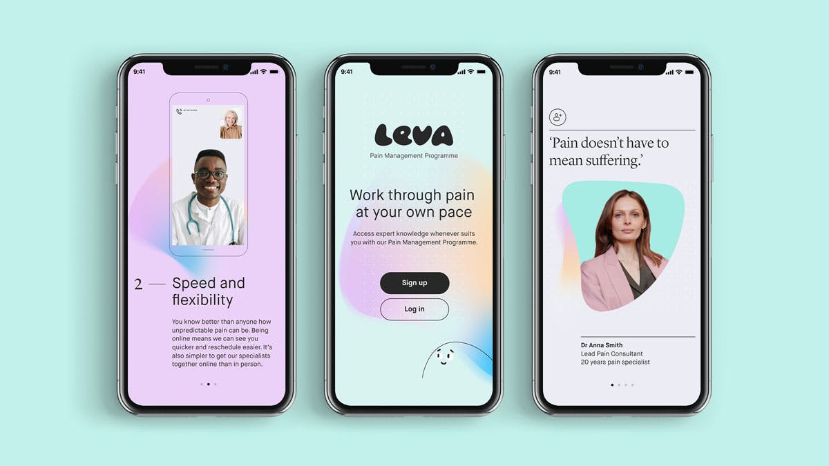 Leva’s brand identity illustrates the realities of chronic pain