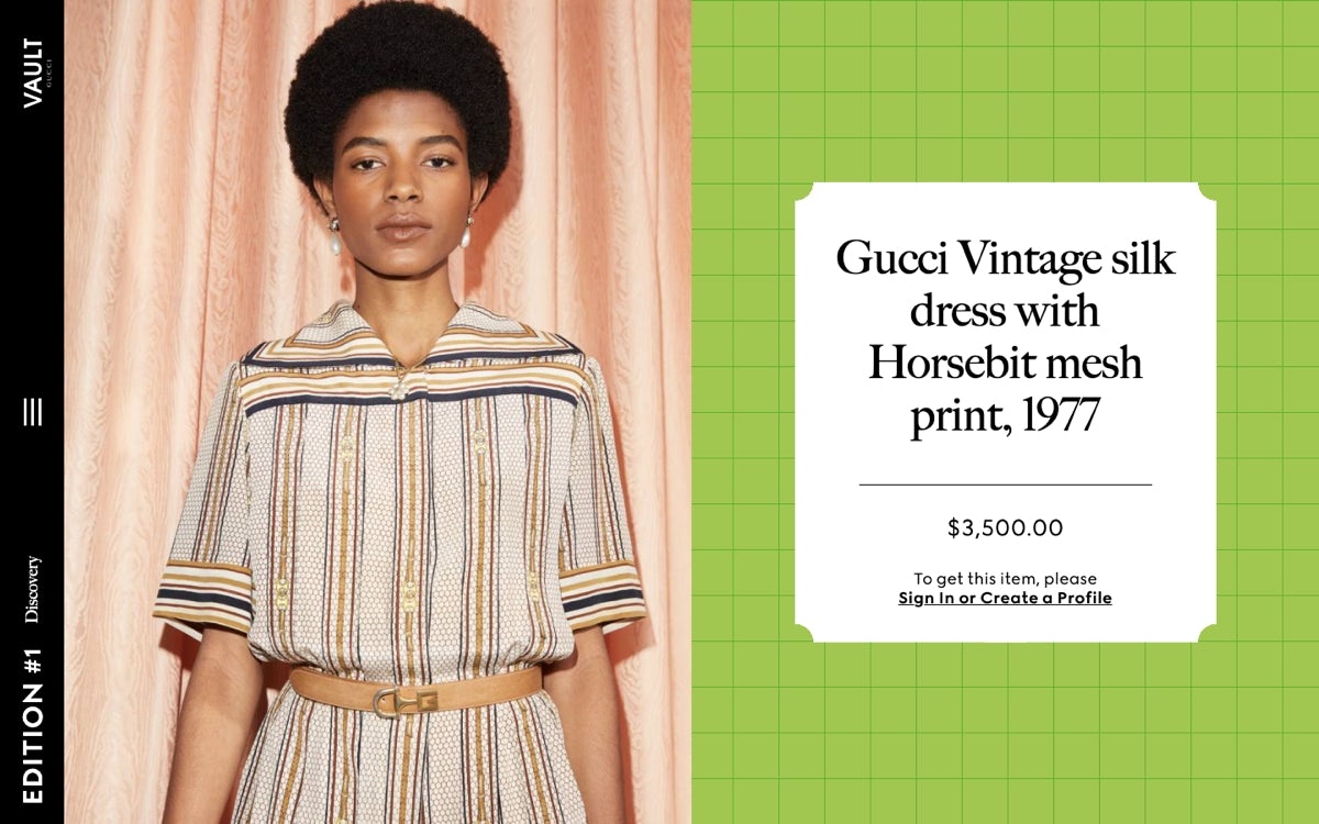 Bedrijf Afstotend Vuil Gucci delves into its archives with a new online platform