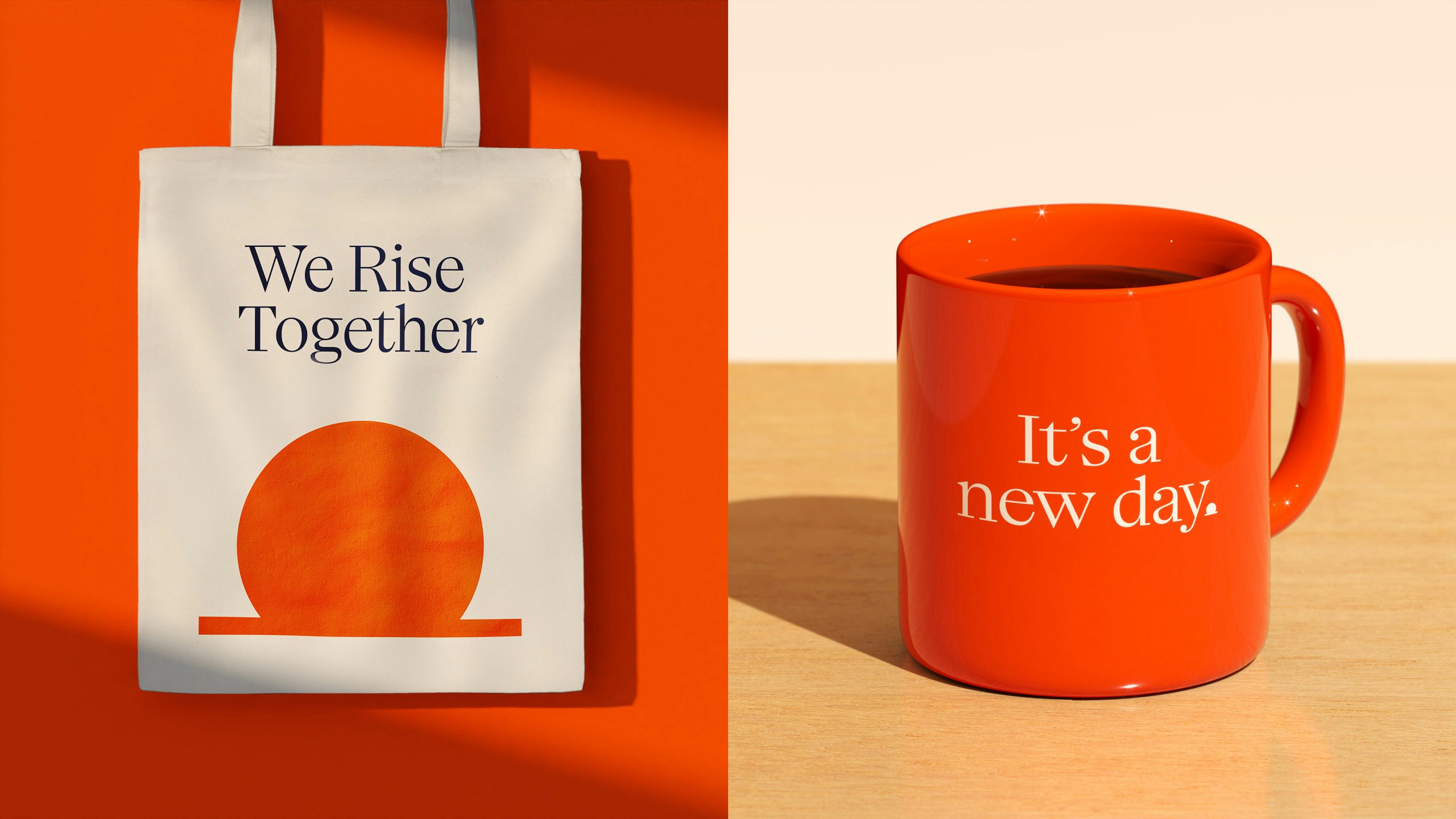 DailyPay branding by Wolff Olins shown on merchandise