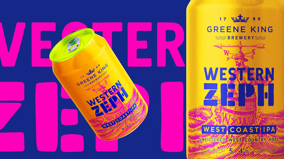 Greene King Western Zeph beer can by Design Bridge