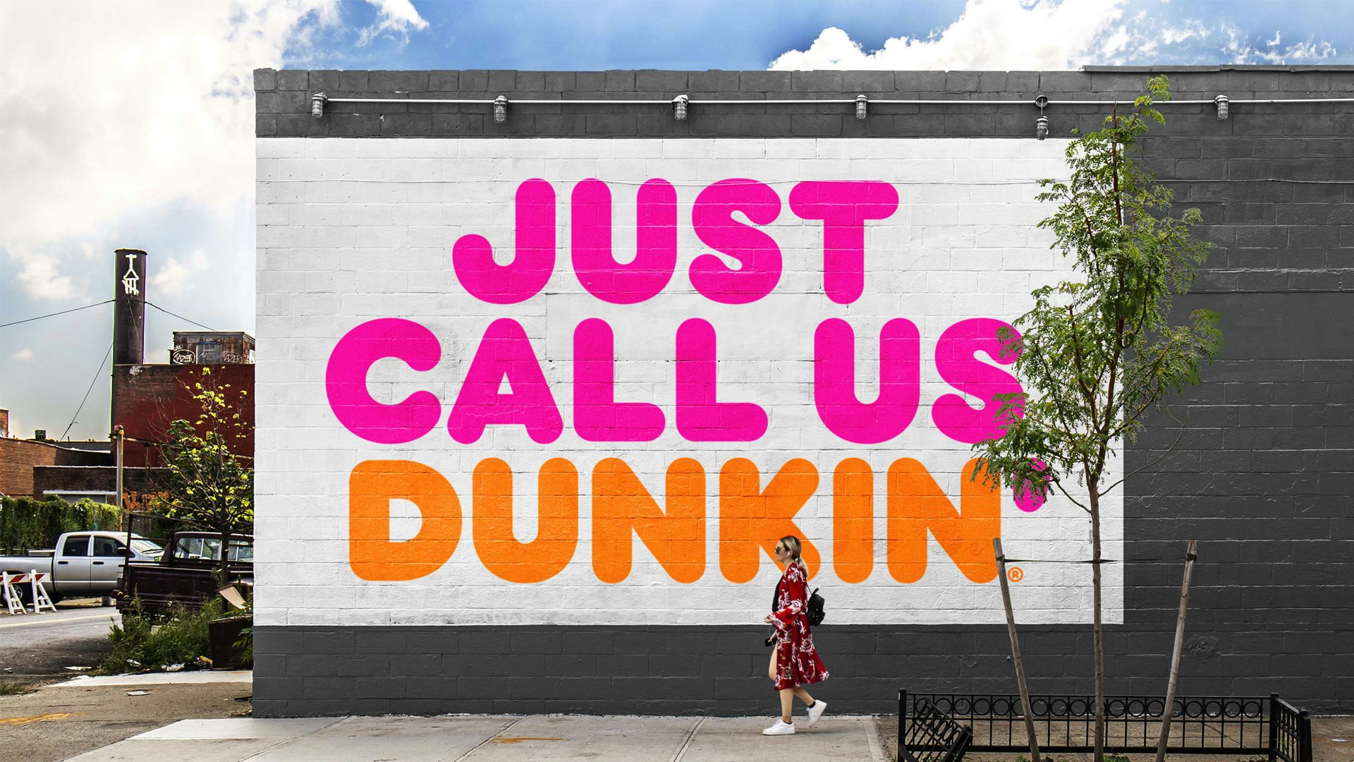Image of the Dunkin brand identity by JKR