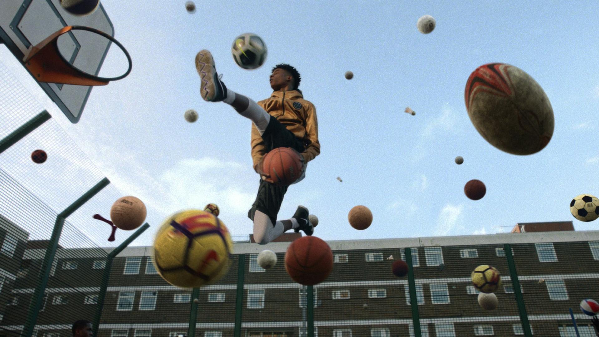 Wieden + Kennedy, Nike Nothing Beats a Londoner, directed by Megaforce, edited by Joe Guest, still