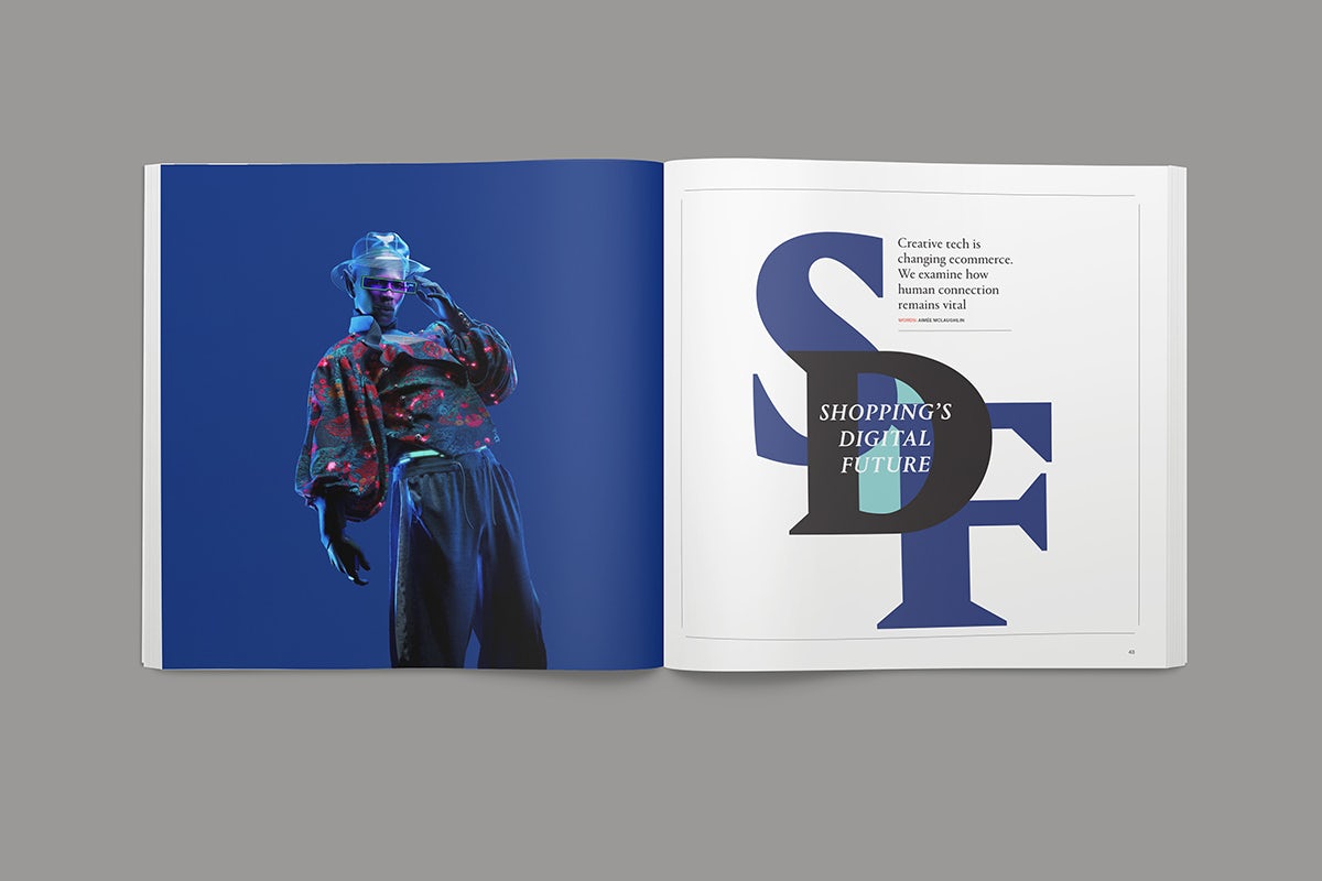Creative Review Future Issue spread about the digital shopping