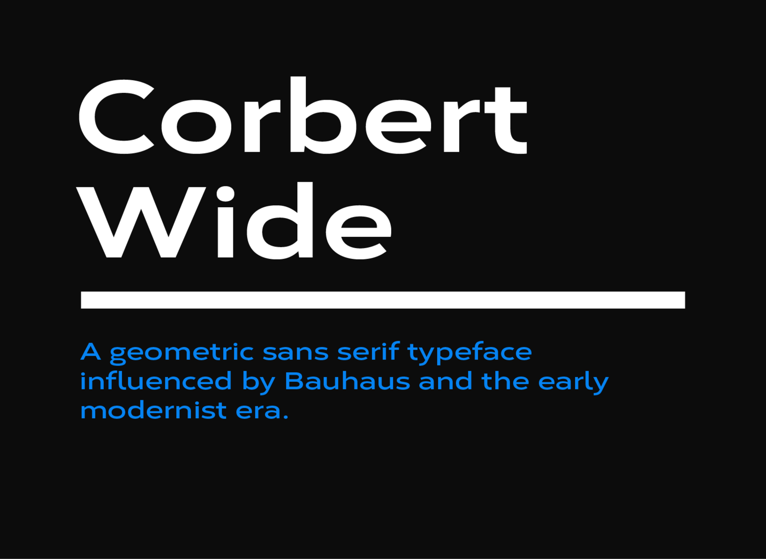 Corbert Wide Northern Block typeface
