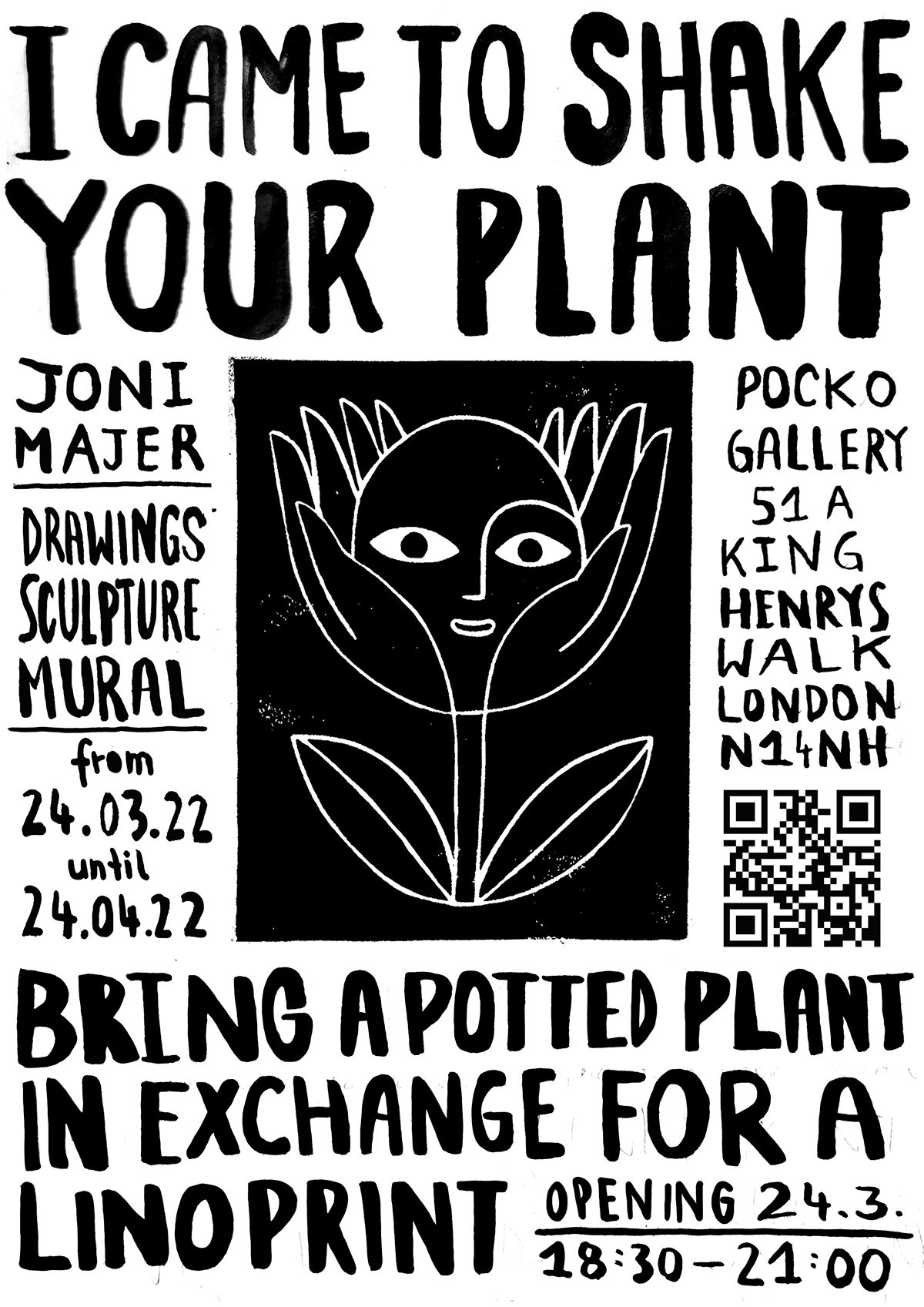 Joni Majer illustration exhibition poster