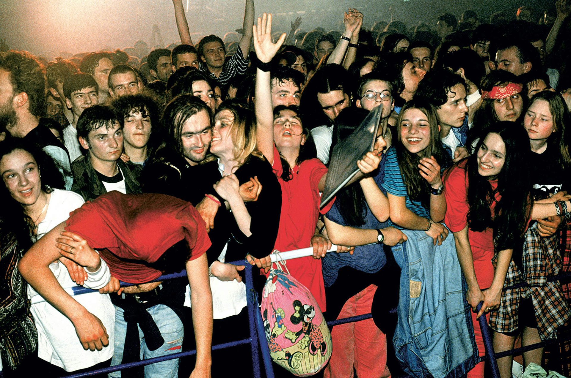 Photograph of young people at a concert from Robin Graubard book Road to Nowhere