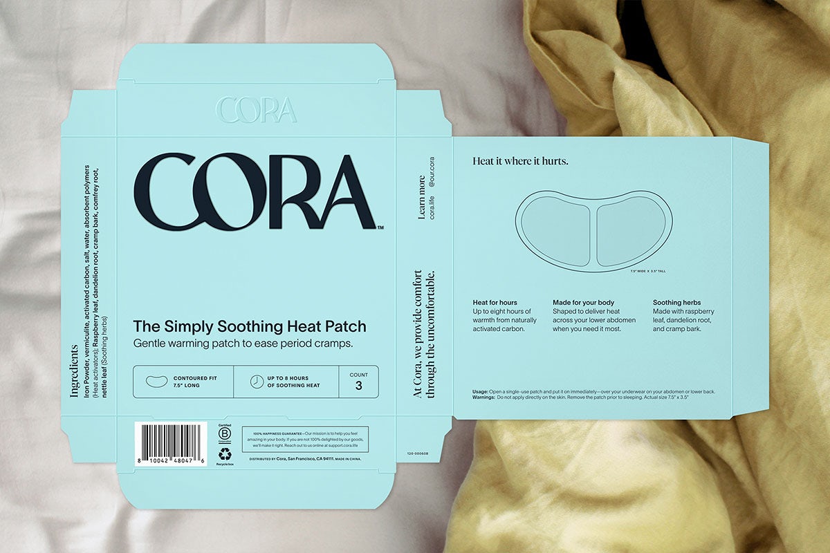 Cora period care packaging by Mother Design