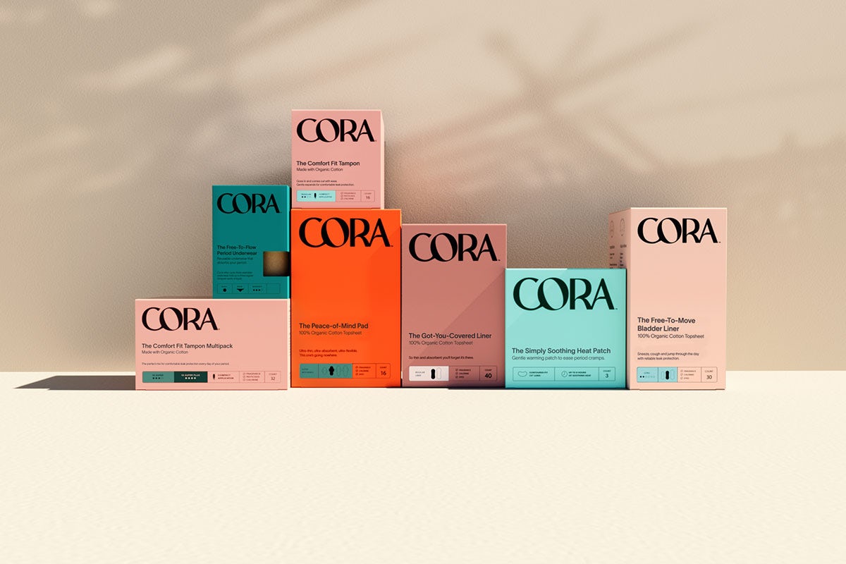 Cora period care packaging by Mother Design