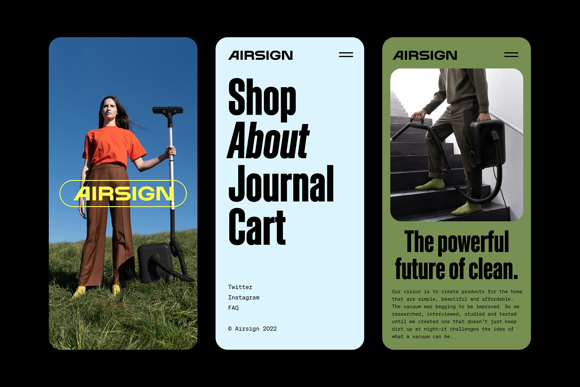 High Tide, Airsign branding on mobile