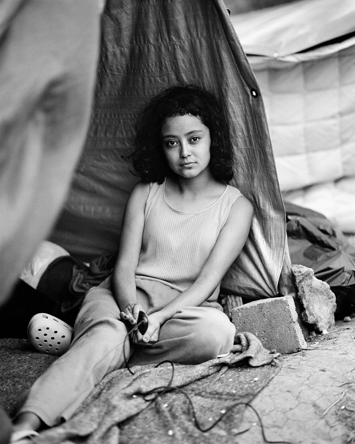 Self portrait in Adam Ferguson's Sony award winning series Migrantes