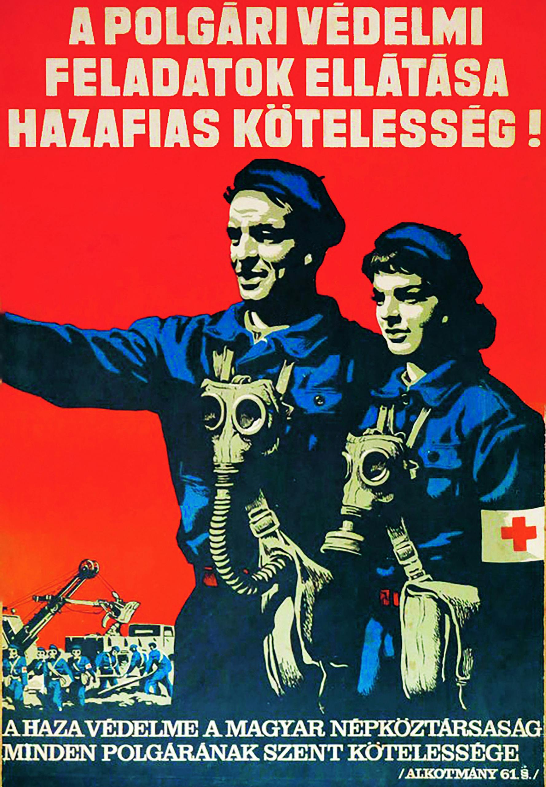 National Széchényi Library, Collection of Small Prints and Posters This Hungarian poster from the 1960s says that it is patriotic to carry out civil defence duties.
