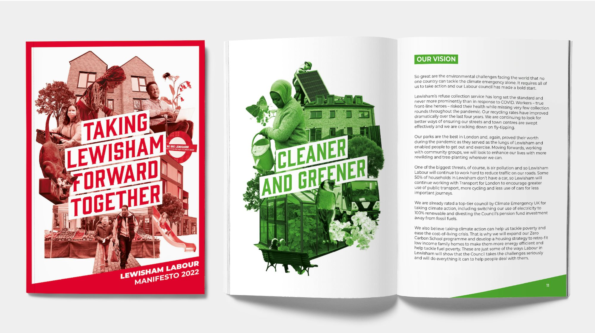 Lewisham Labour 2022 cover and inside spread