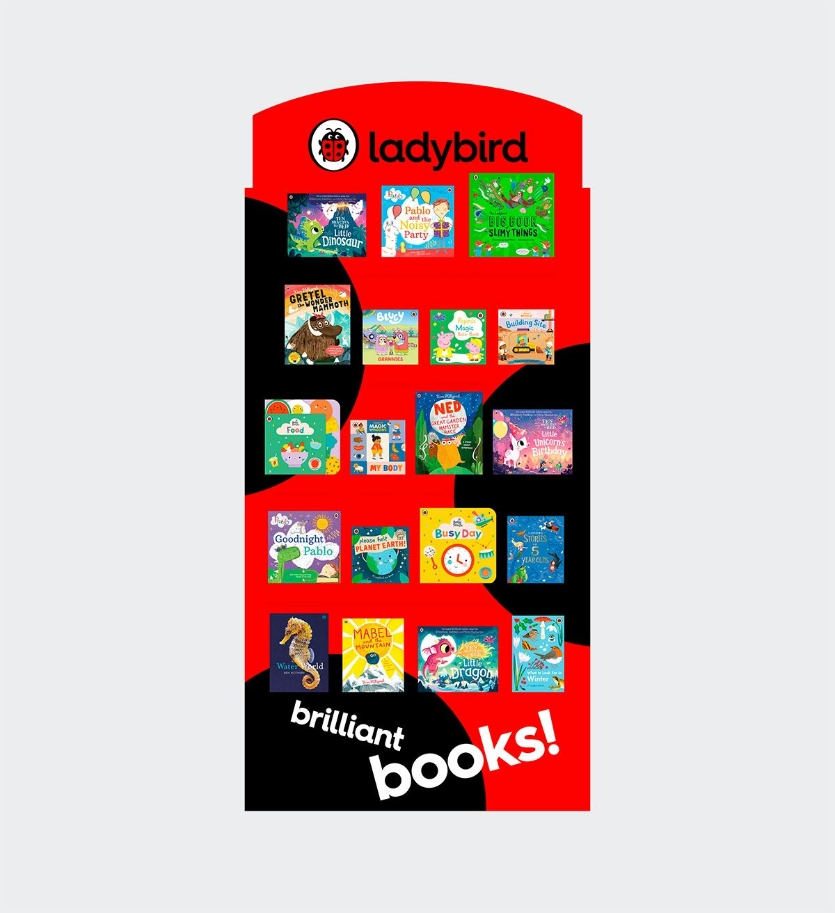 Ladybird point of sale stand with books