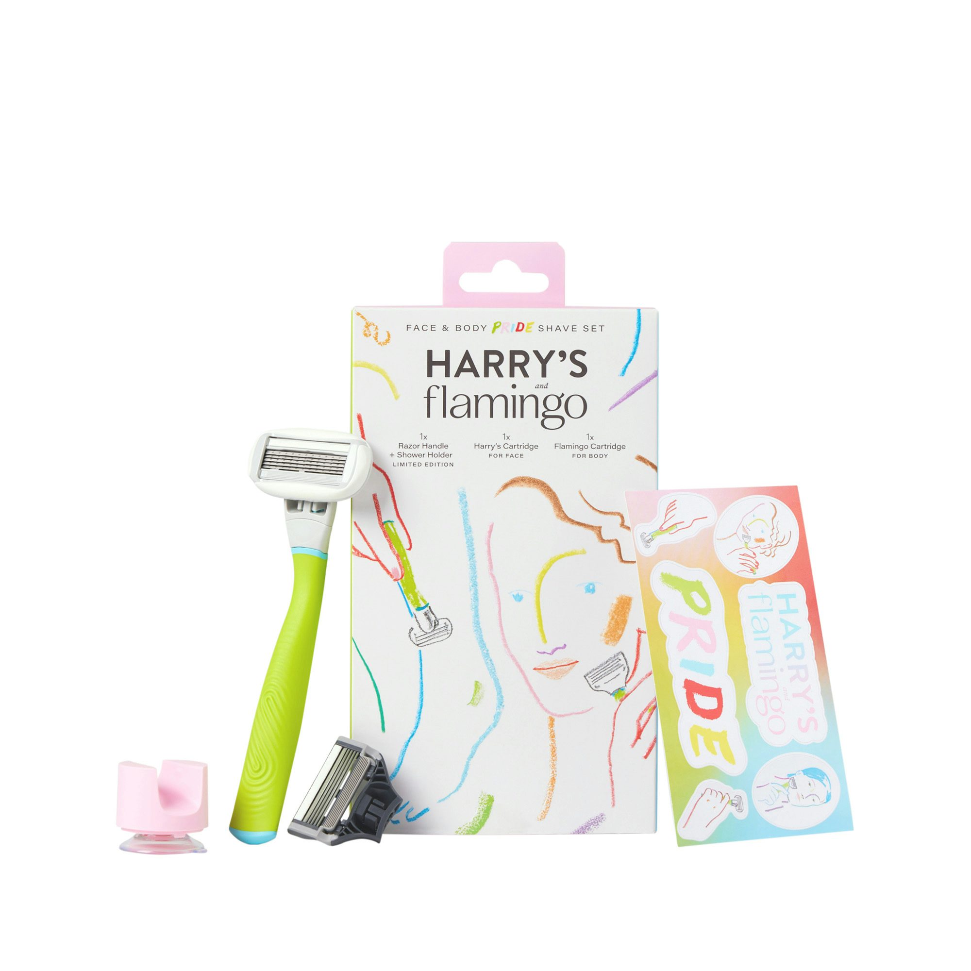 Photograph of the Harrys and Flamingo collaboration