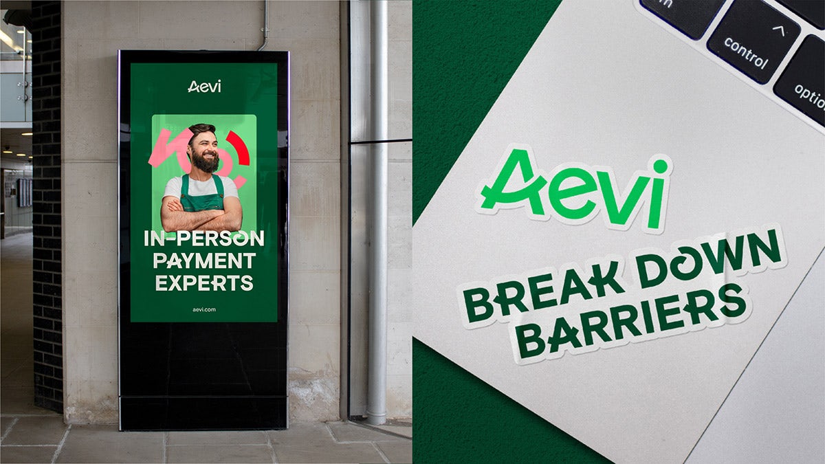 Aevi payment platform branding by Anagram