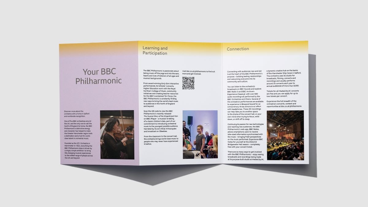 Modern Designers BBC Philharmonic 2022/23 campaign identity