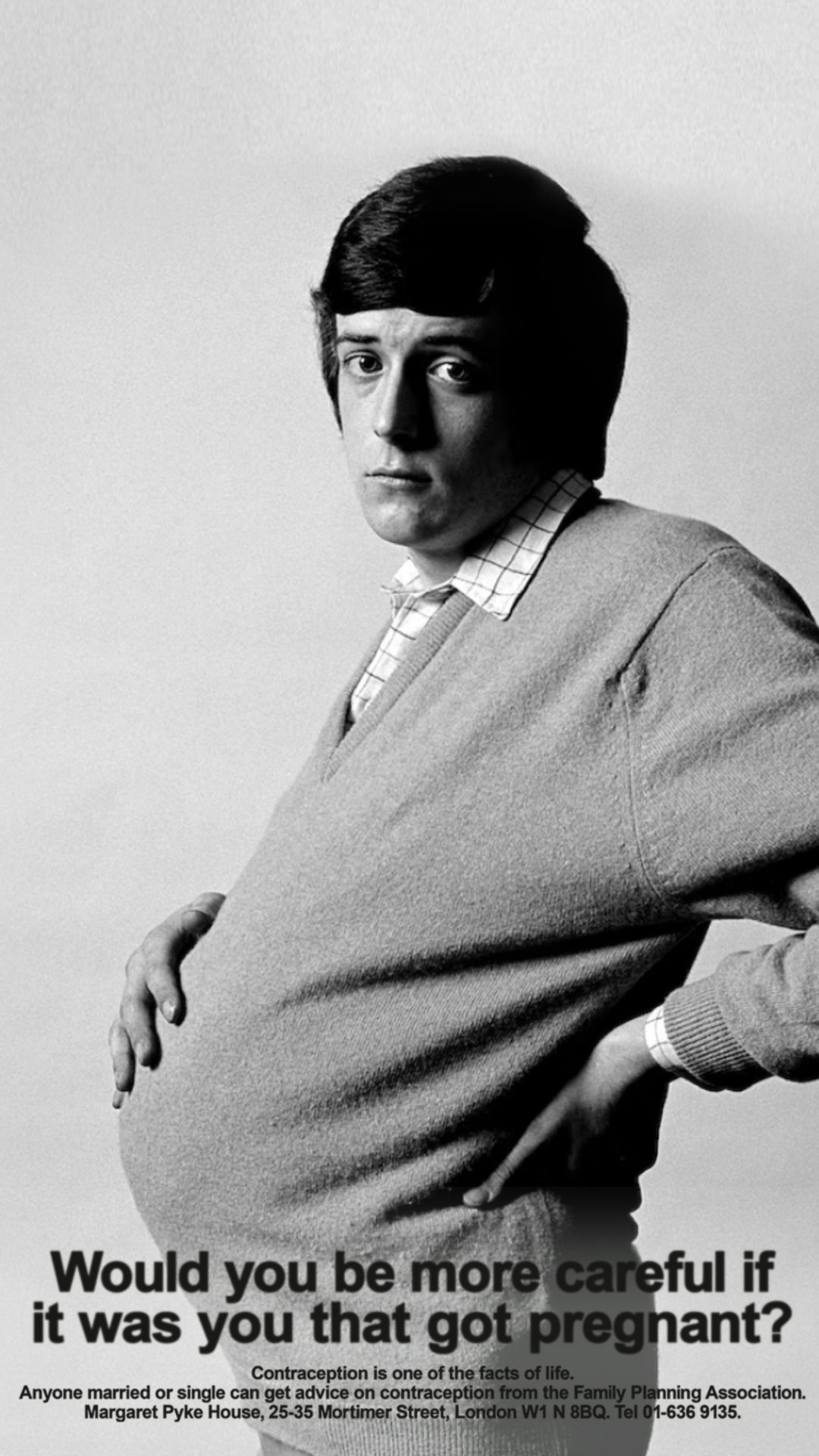 Cramer Saatchi pregnant man 1970