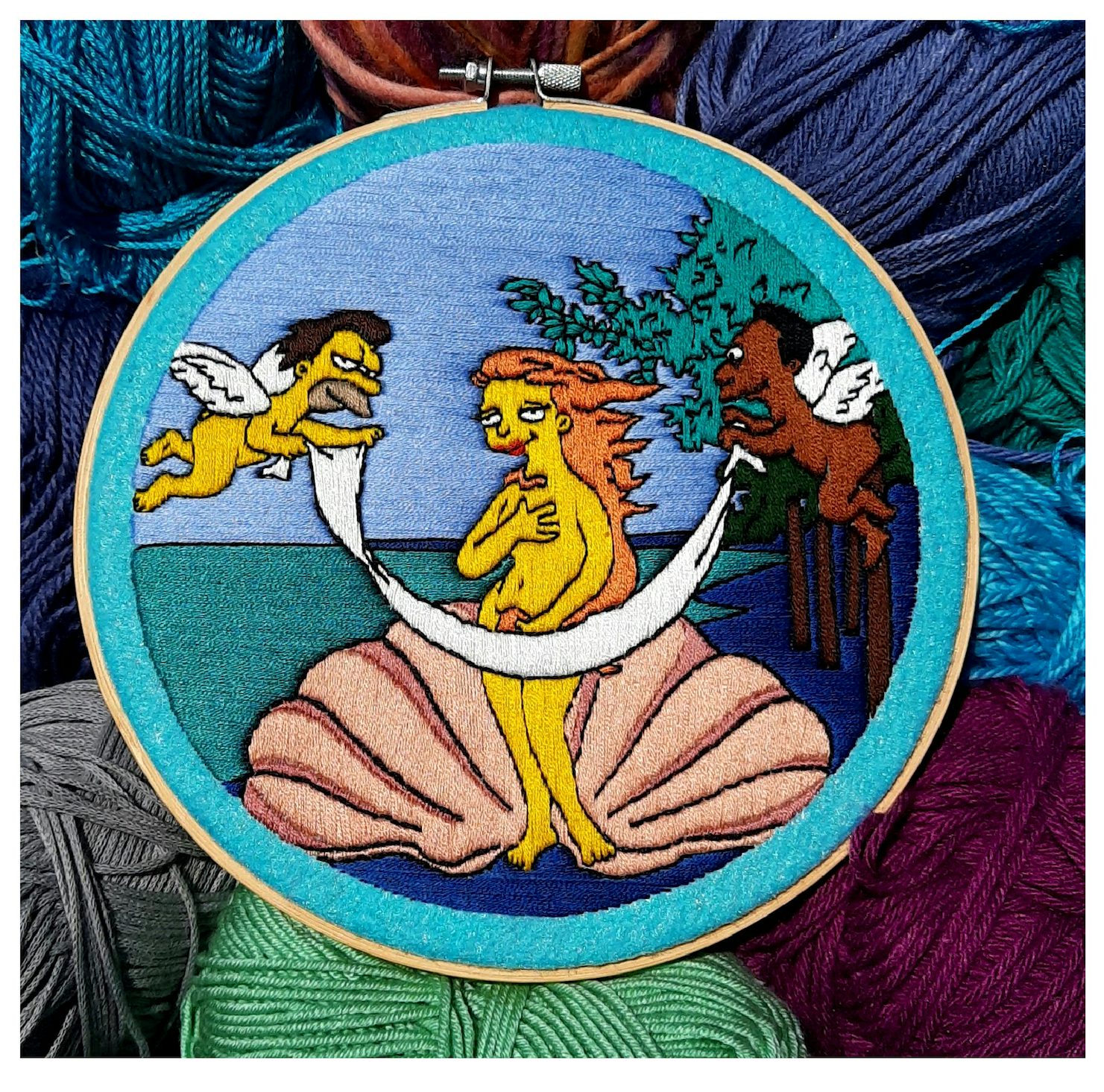 Bazarbartiano Ain't You Ever Seen a Chick Riding a Clam Before? embroidery 2021 Evergreen Fantasies [FINAL VERSION] PAGES9