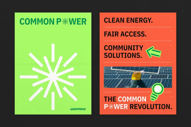 Common Power energy initiative branding by Human After All