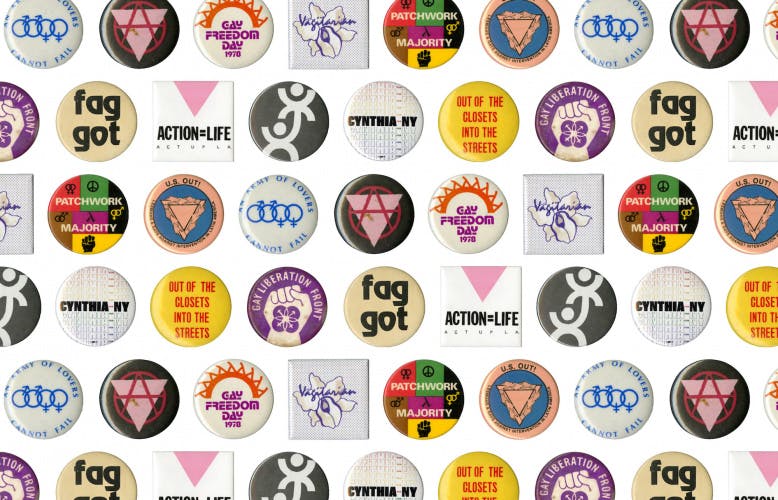 Queer x Design buttons spread