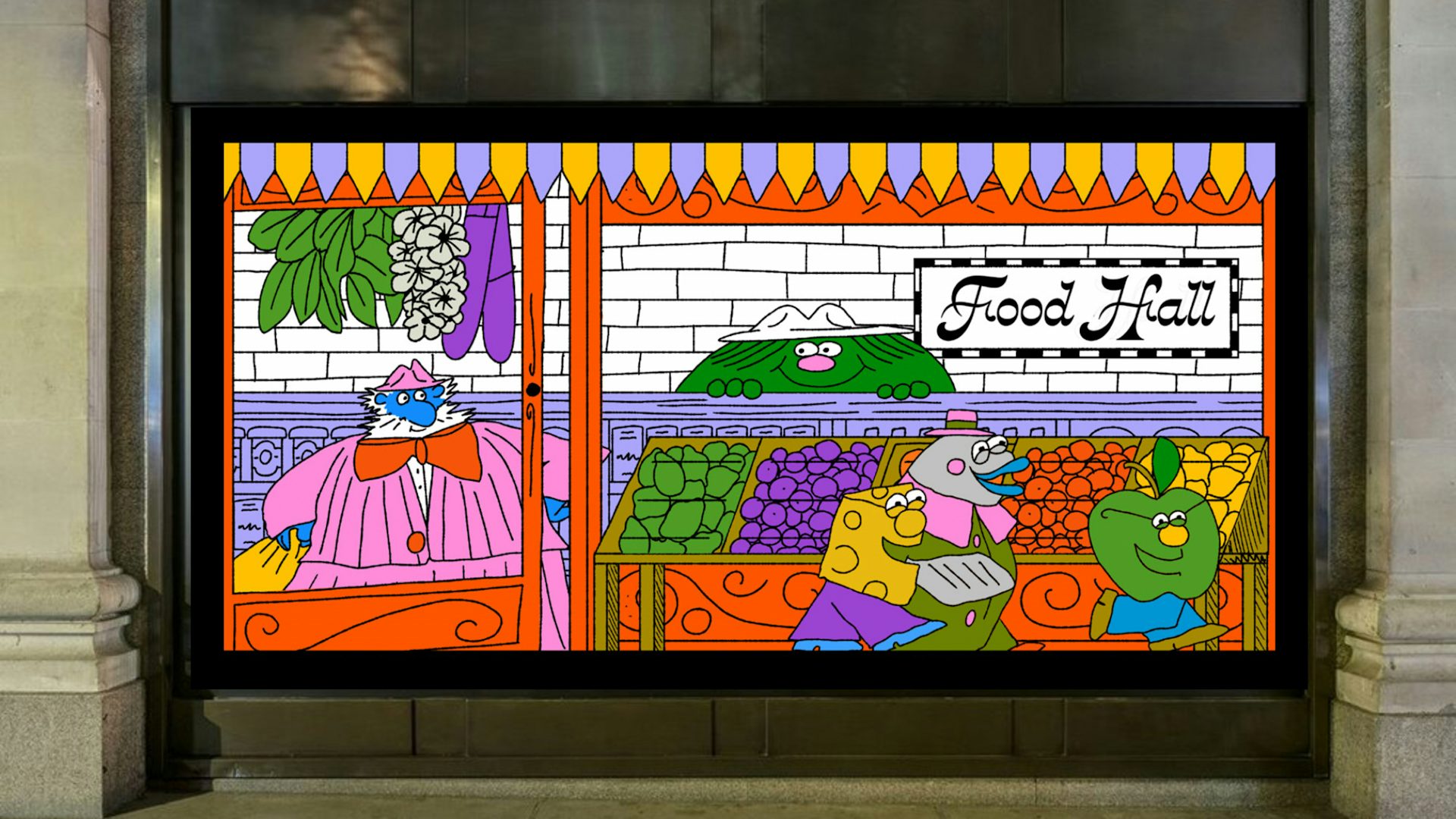 Selfridges has launched a new season of illustrated windows