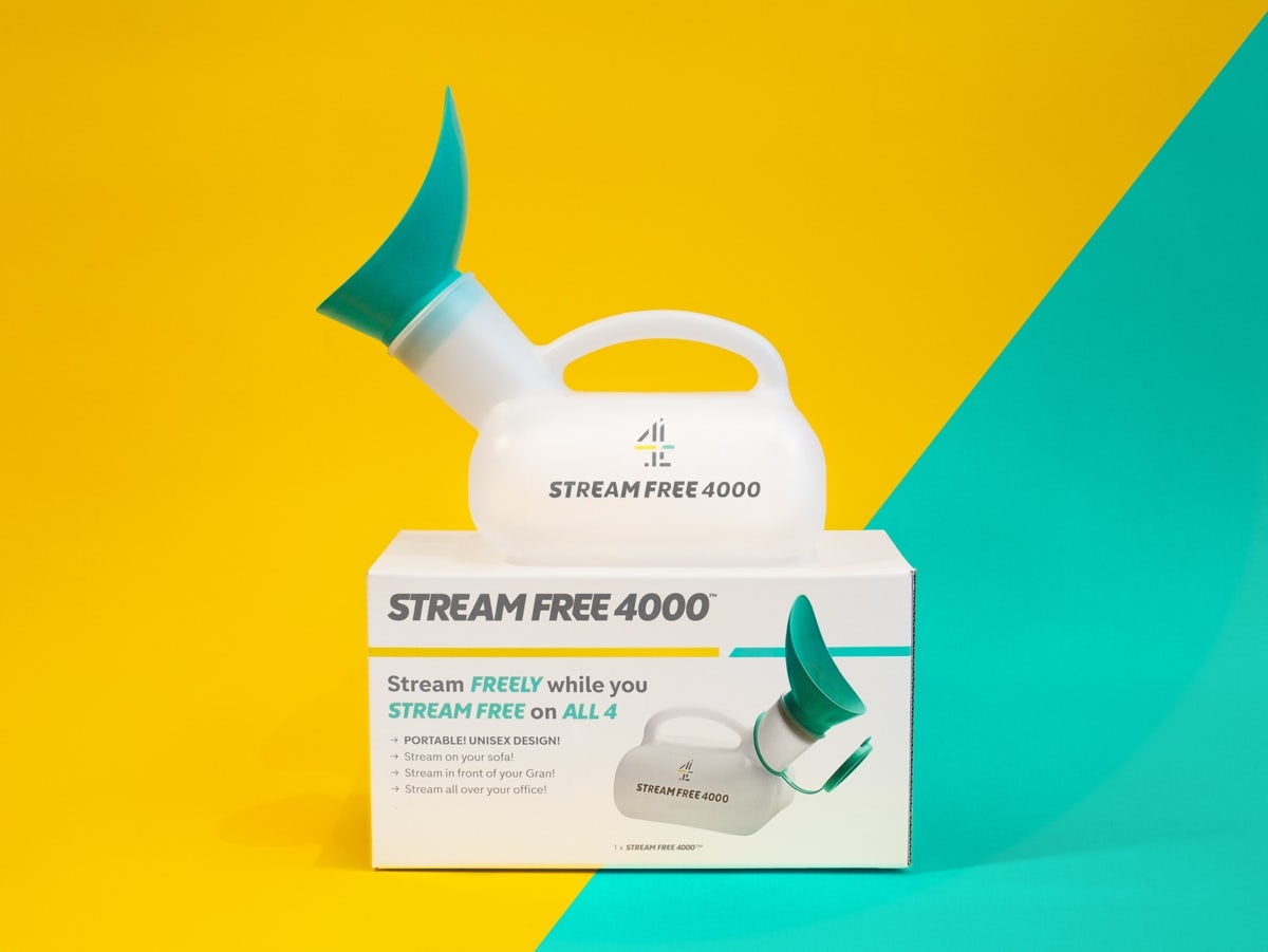 Stream while you stream with Channel 4's portable pee device