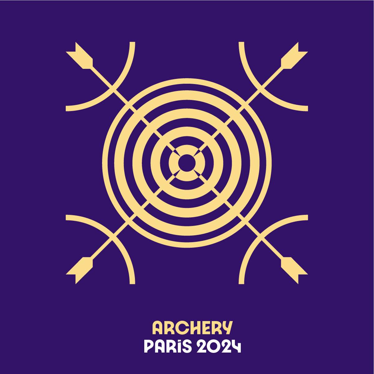 PARIS-2024-VISUALS-PICTOGRAMMES-ARCHERY