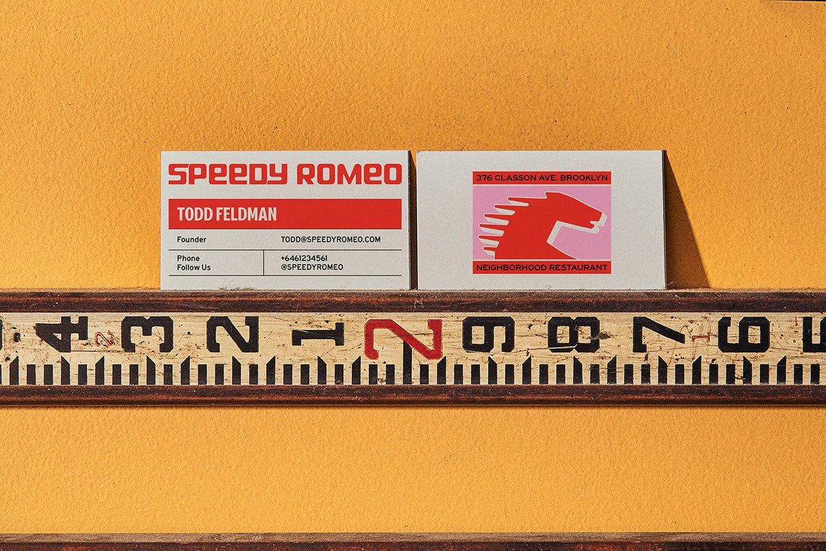Image showing the new branding for pizza restaurant Speedy Romeo centred around horse motifs