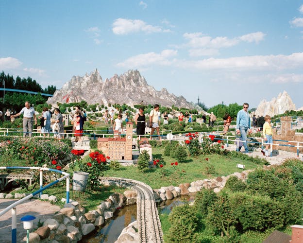 Photograph by Luigi Ghirri showing a replica model of an Italian city