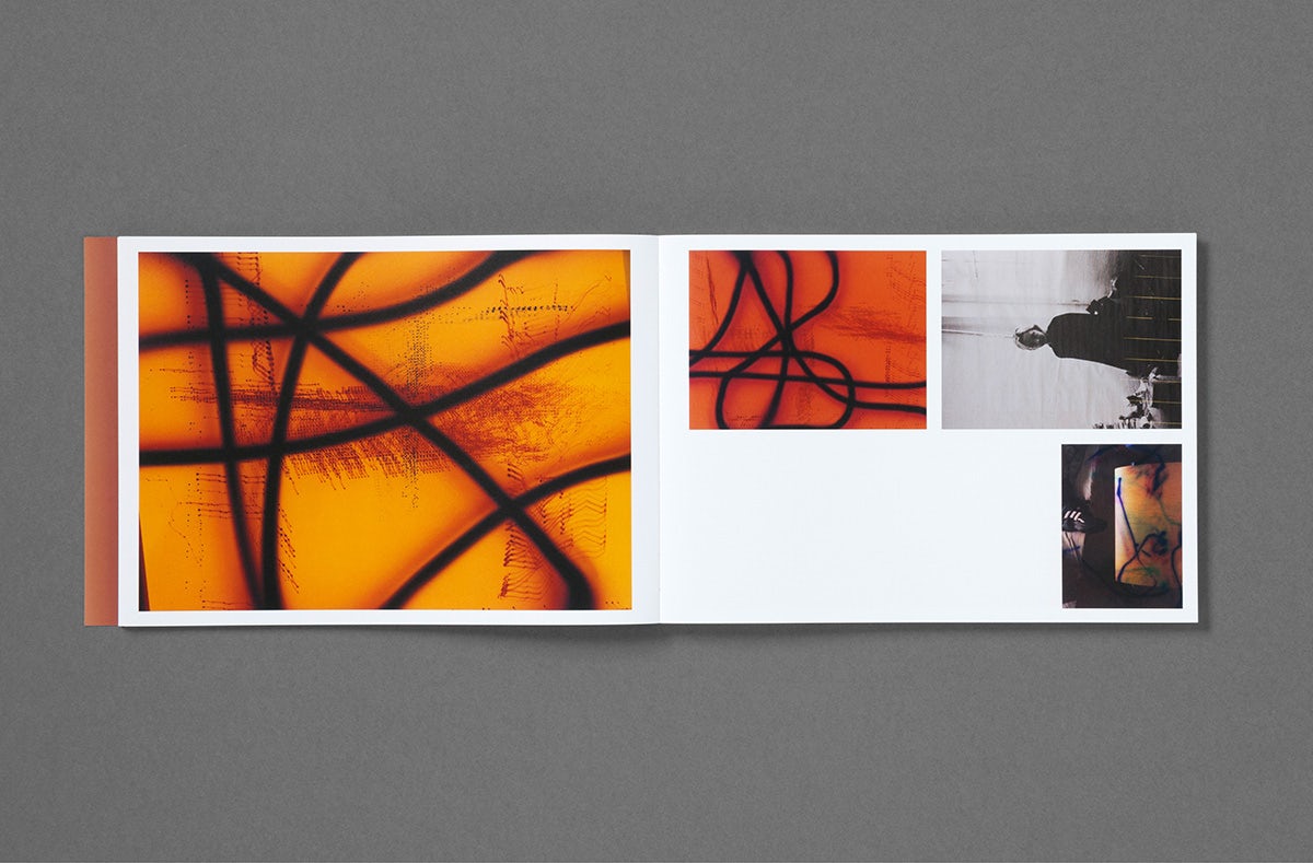 Book spread featuring images by Erik Gustafsson