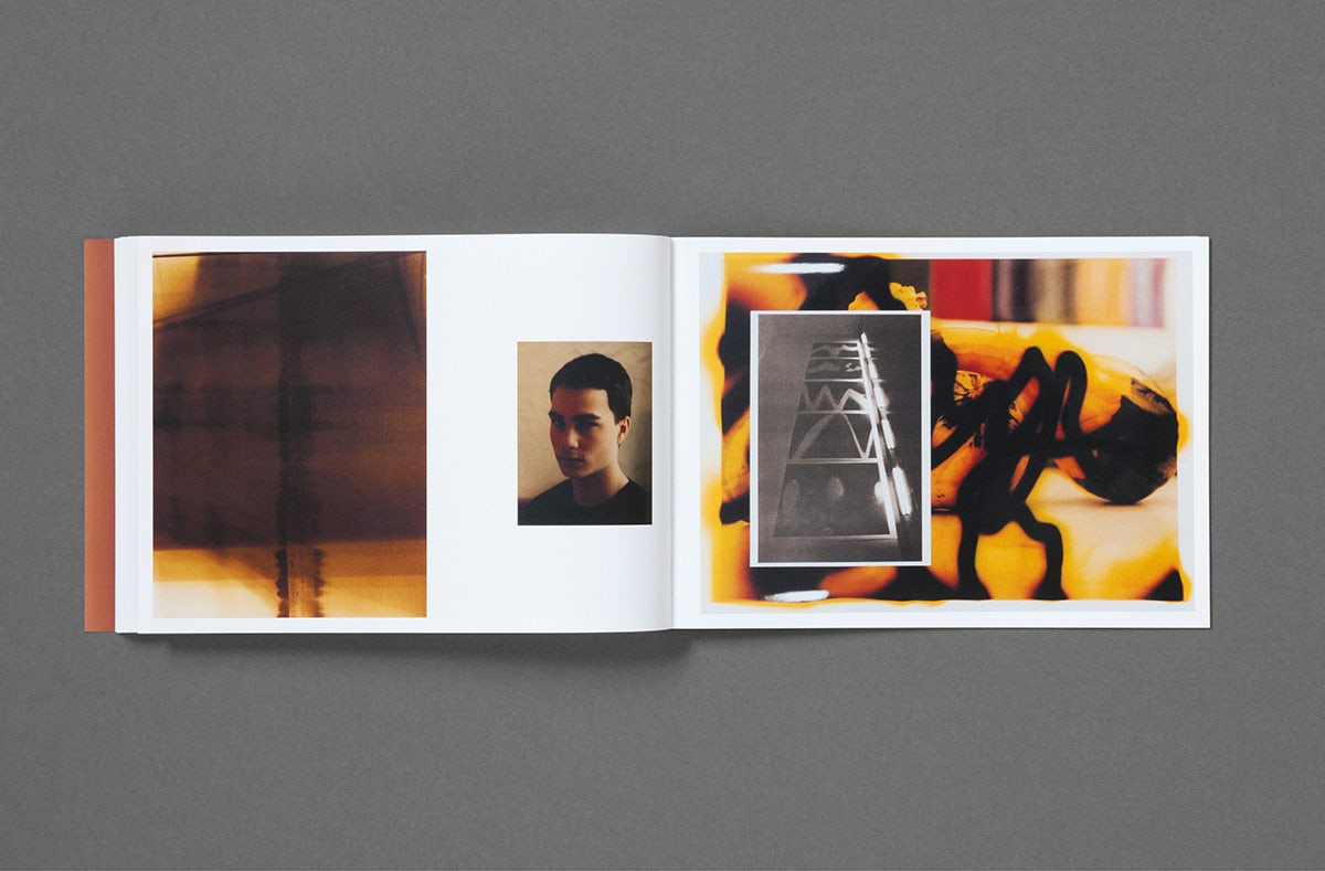 Book spread featuring images by Erik Gustafsson